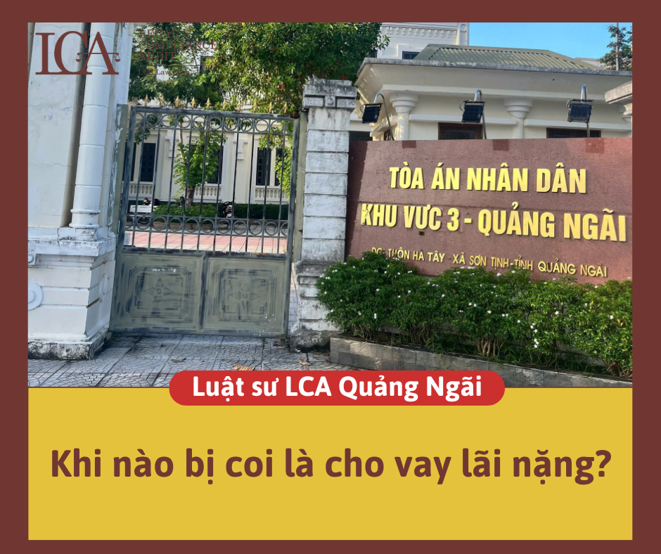 Khi nào bị coi là cho vay lãi nặng