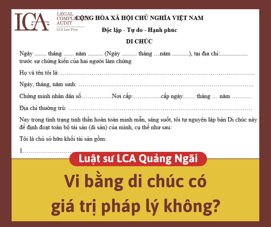 Vi bằng di chúc có giá trị pháp lý không?