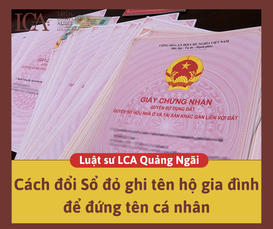 Cách đổi Sổ đỏ ghi tên hộ gia đình để đứng tên cá nhân